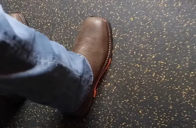 How to stop work boots rubbing calf