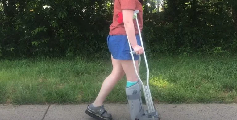 Wear Compression Socks with a Walking Boot
